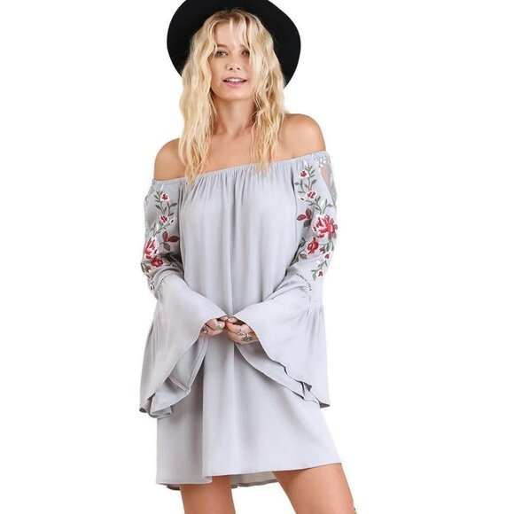 NEW Altar'd State Off Shoulder Bell Sleeve Dress P136 - Picture 1 of 11